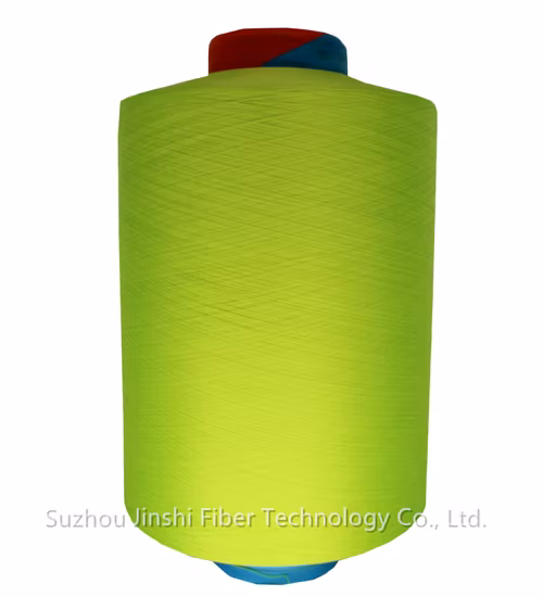Haustier-recyceltes Polyester-Dope-Dyed-DTY-FDY-Garn No Torque Twited Weft Warp Yarns für gewebte Etiketten